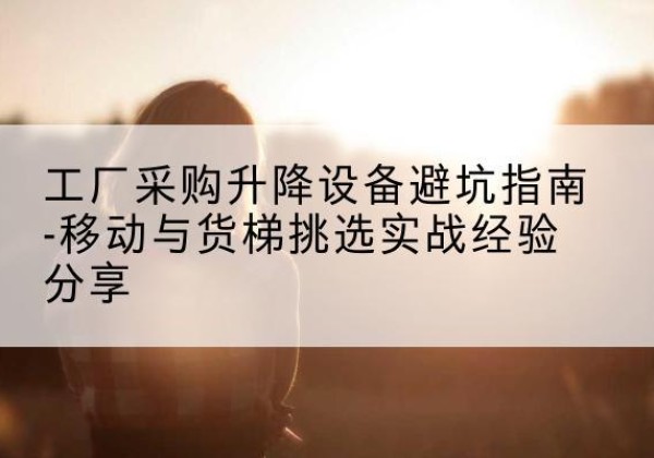 双桥移动式升降机怎么选-工厂采购升降设备避坑指南-移动与货梯挑选实战经验分享
