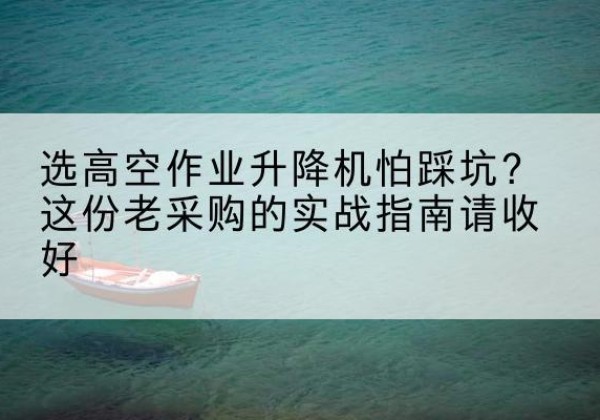 双桥高空作业升降机厂家推荐-选高空作业升降机怕踩坑？这份老采购的实战指南请收好